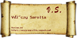 Váczy Sarolta névjegykártya